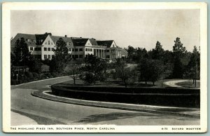 Highland Pines Inn Southern Pines NC North Carolina UNP WB B&W Postcard H1