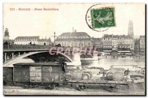 Rouen - Pont Boieldieu - Postcard Old Train
