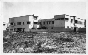 RPPC Oujda, Morocco, Lycée de Garçons High School ca 1940s Vintage Postcard