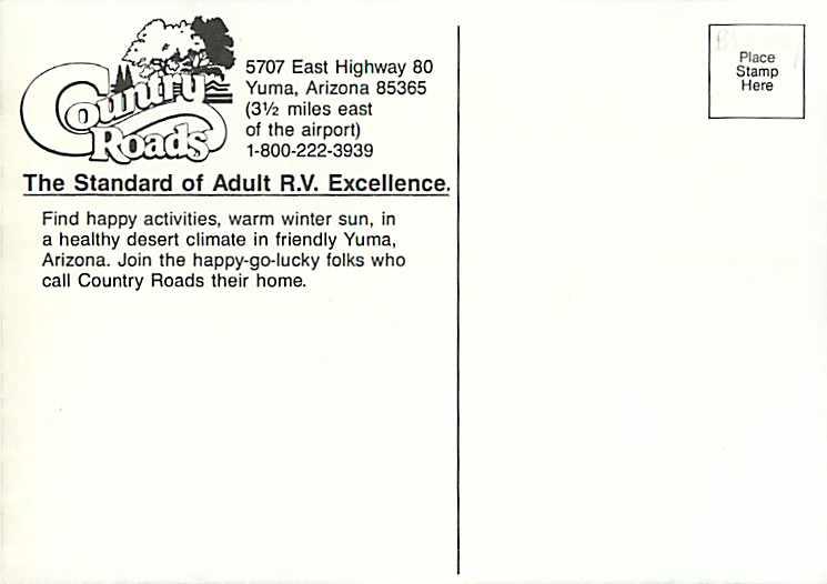 Country Roads Adult R.V. Yuma Arizona AZ Chrome United States