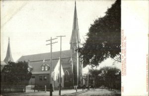 Portland ME Church & Road c1905 Postcard - Cathedral of the Immaculate