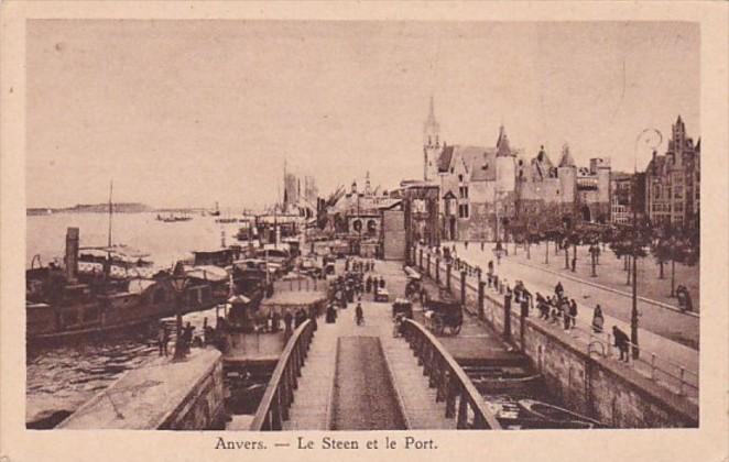 Belgium Anvers Le Steen et le Port