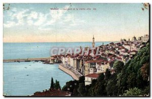 Menton Postcard Old Port and Old Town