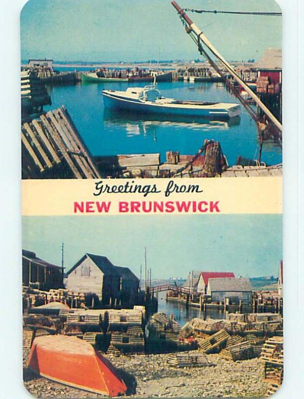 Unused Pre-1980 GREETINGS FROM - FISHING SCENE Province of NB p9027