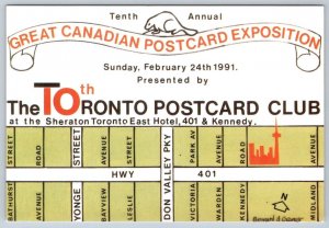 Toronto Postcard Club 10th Annual Great Canadian Postcard Exposition, 1991 PPC