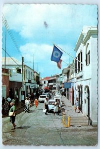 St. Thomas VIRGIN ISLANDS Main Street 1968 4x6 Postcard