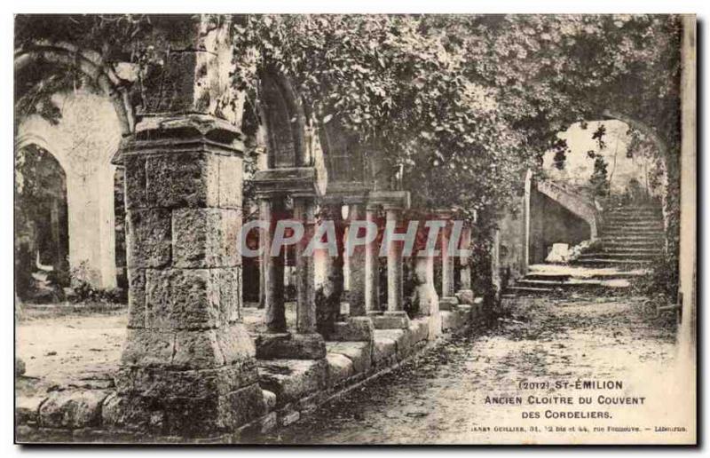 Saint Emilion Old Postcard Old cloister of the Cordeliers Convent