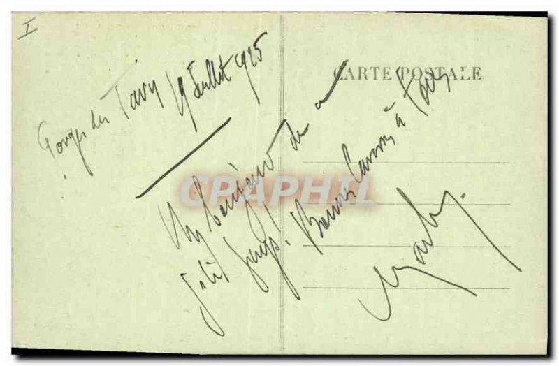 Old Postcard Gorges of Tarn Tarn Point Sublime downstream