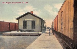 Lidgerwood North Dakota Soo Depot Train Station Vintage Postcard AA12206