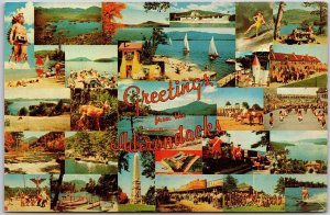 Adirondack Vacationland  New York State Greetings From The Adirondack Postcard