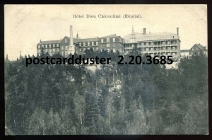 h3149 - CHICOUTIMI Quebec Postcard 1908 Hotel Dieu. Hospital by Cote