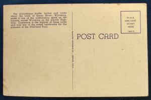 Postcard Unused 1088-Castlerock from Green River WY LB