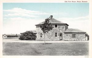 HAYS KANSAS MILITARY OLD FORT + MONUMENT LOT OF 2 POSTCARDS c1920-30s