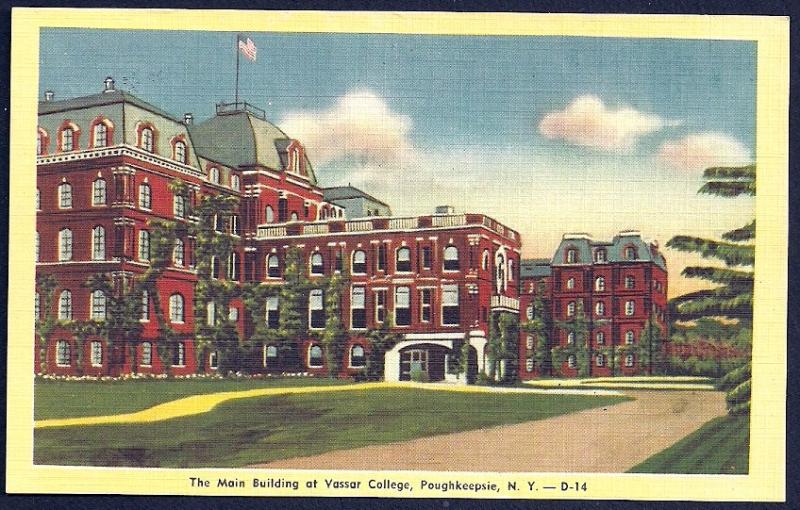 Vassar College Poughkeepsie New York unused c1930's