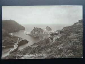 Cornwall BOSCASTLE Harbour & Profile Rock - Old RP Postcard by Frith