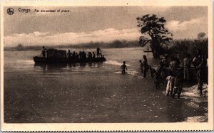 Congo Per Stoomboot of Prauw Vintage Postcard 09.94