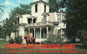 Vintage Postcard Buffalo Bill's Original Home Scouts Rest Ranch North Platte Neb