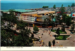 Postcard OH Sandusky Cedar Point Skyride View of Lake Erie