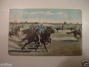 1911 Cavalry charge United States Army postcard