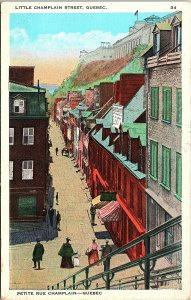 Postcard~Little Champlain Street~Quebec, Canada~A96 