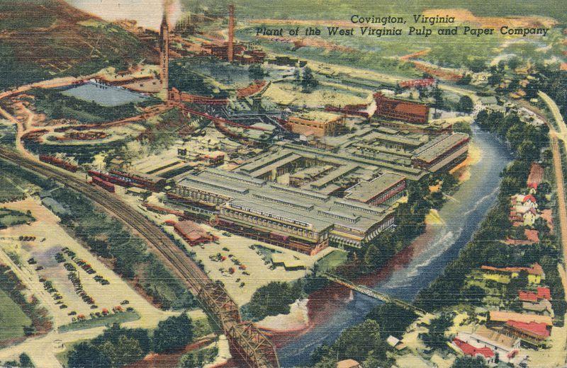 West Virginia Pulp and Paper Company Covington WV West Virginia pm 1956 - Linen