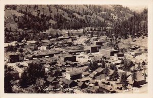 J76/ Orofino Idaho RPPC Postcard c1930-50s Birdseye Stores Homes  390