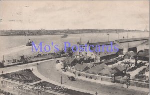 Lancashire Postcard - Liverpool Landing Stage and River   RS37799