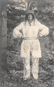 Indian - Kiamesha Lake, New York NY Postcard