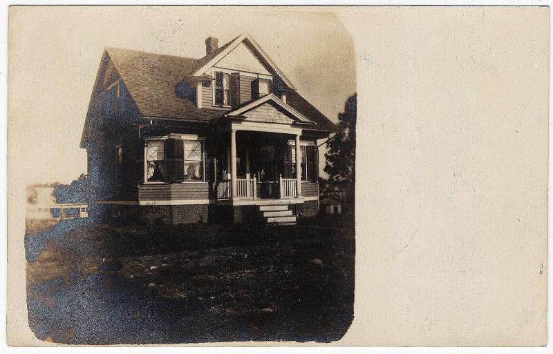 1906 RPPC Natick RI Rhode Island House Dog House Chartley MA Real Photo Postcard