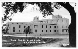 J62/ Las Cruces New Mexico RPPC Postcard Dona Ana County Court House 337