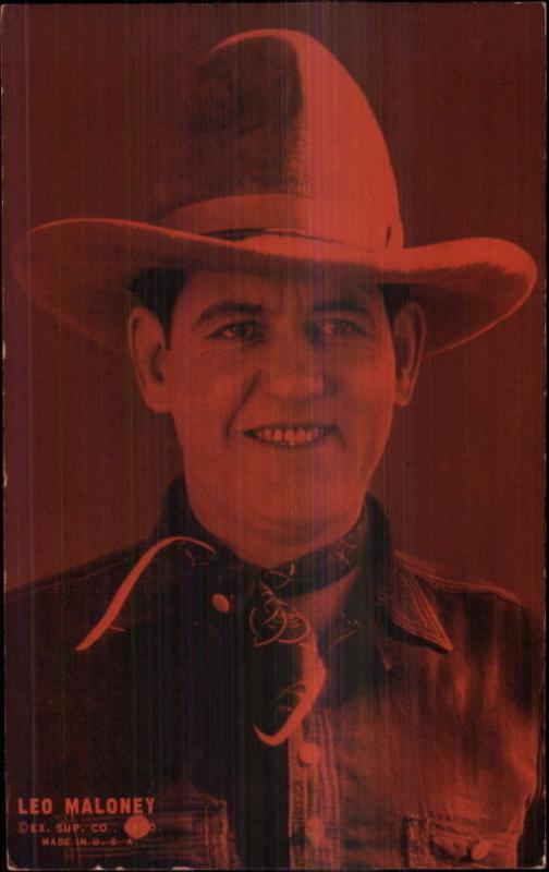 Cowboy Actor - Exhibit Arcade Card LEO MALONEY