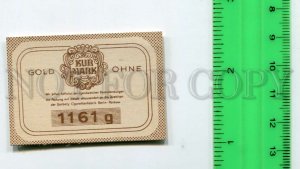 428130 GOLD OHNE Vintage cigar label