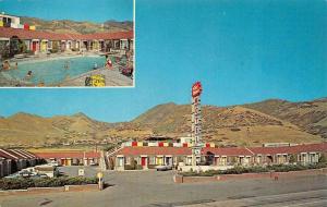 SALT LAKE CITY, UT Utah  FREE MANOR MOTEL Roadside~Pool  c1950's Chrome Postcard