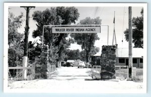 RPPC SCHURZ, NV Nevada ~ WALKER RIVER INDIAN AGENCY  c1940s Cars Postcard