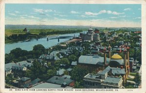 Wilkes-Barre PA Pennsylvania Bird's Eye View from Miners Bank Building pm 1931