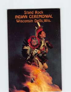 Postcard Stand Rock American Indian Ceremonial, Wisconsin Dells, Wisconsin