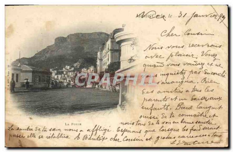 Old Postcard Monte Carlo Post