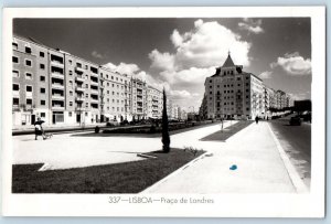 Lisboa Portugal Postcard London Square c1930's Unposted Vintage RPPC Photo