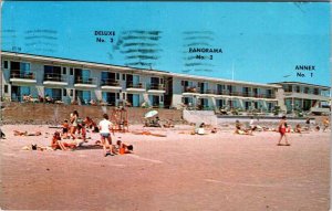 Postcard MOTEL SCENE Wells Beach Maine ME AO1301