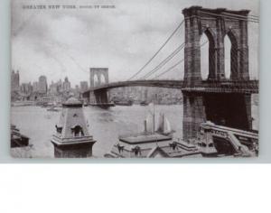 TUCK NYC Brooklyn Bridge c1910 Postcard