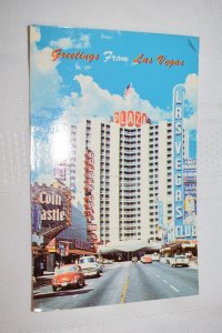 Greetings from Las Vegas Plaza Hotel Nevada Postcard Ferris H. Scott