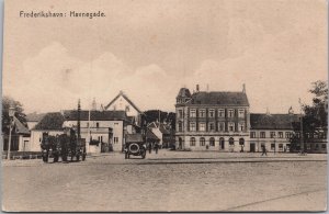 Denmark Frederikshavn Havnegade Vendsyssel Vintage Postcard C108