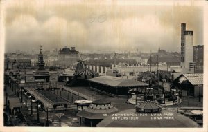 Belgium Antwerpen 1930 Luna Park Antwerp Anvers RPPC Funfair Exposition 06.34