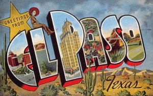 LPD72     El Paso Texas Large Letters Postcard
