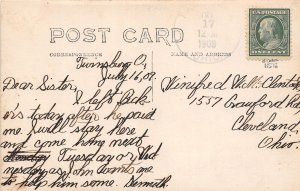 H3/ Twinsburg Ohio RPPC Postcard 1909 Post Office Building