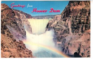 Greetings from Hoover Dam with Rainbow, Nevada