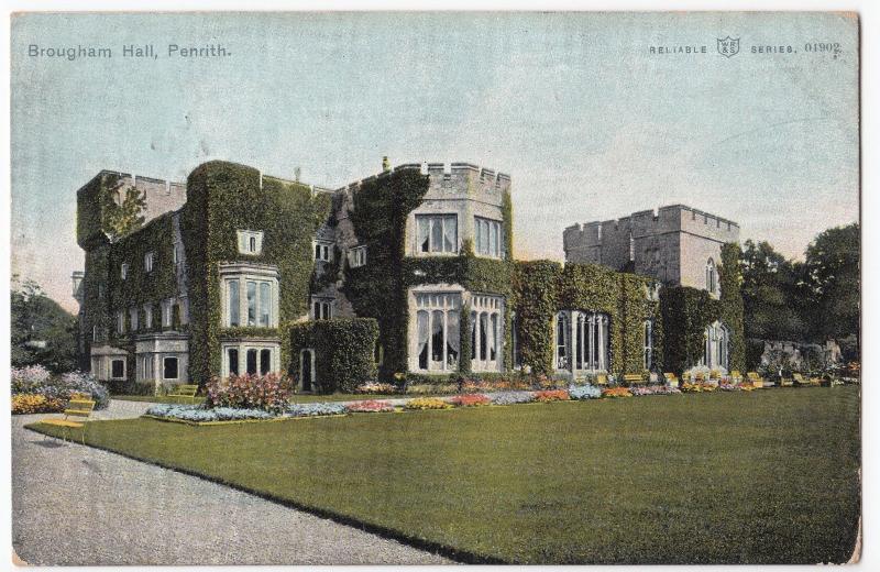 Cumbria; Brougham Hall, Penrith PPC 19054 Penrith PMK, to Miss Drake, Pokesdown 