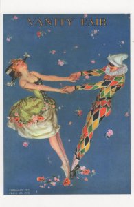 Vanity Fair WW1 Court Jester Dancing Painting American Magazine Postcard