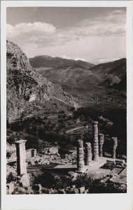 Greece Delphi Temple of Apollo Vintage RPPC  C171