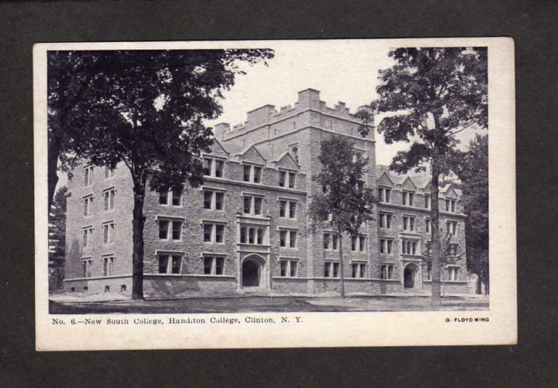 NY New South College Hamilton College Clinton New York Postcard UDB